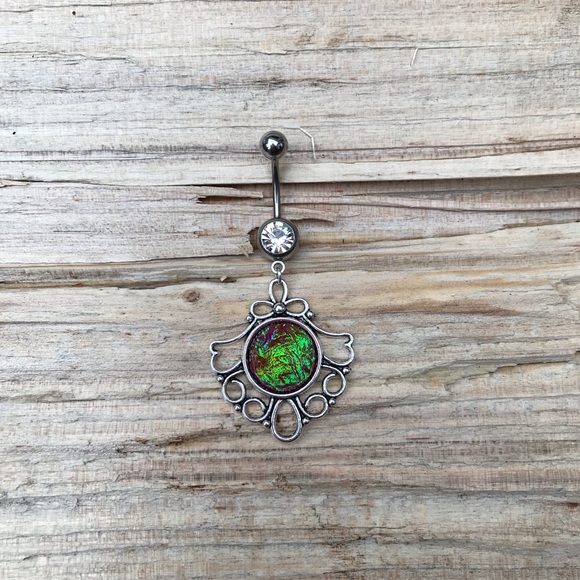 Beautiful Opalescent Belly Button‎ Ring - Picture 1 of 1